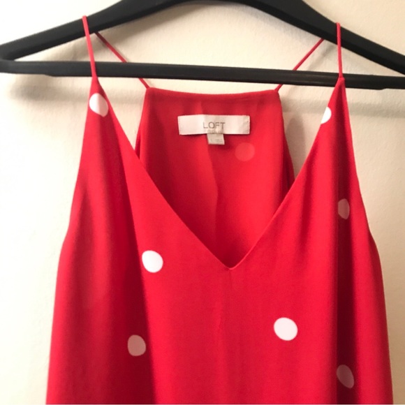 Ann Taylor Loft ATL NeW Polka dot tank. S - Picture 6 of 7